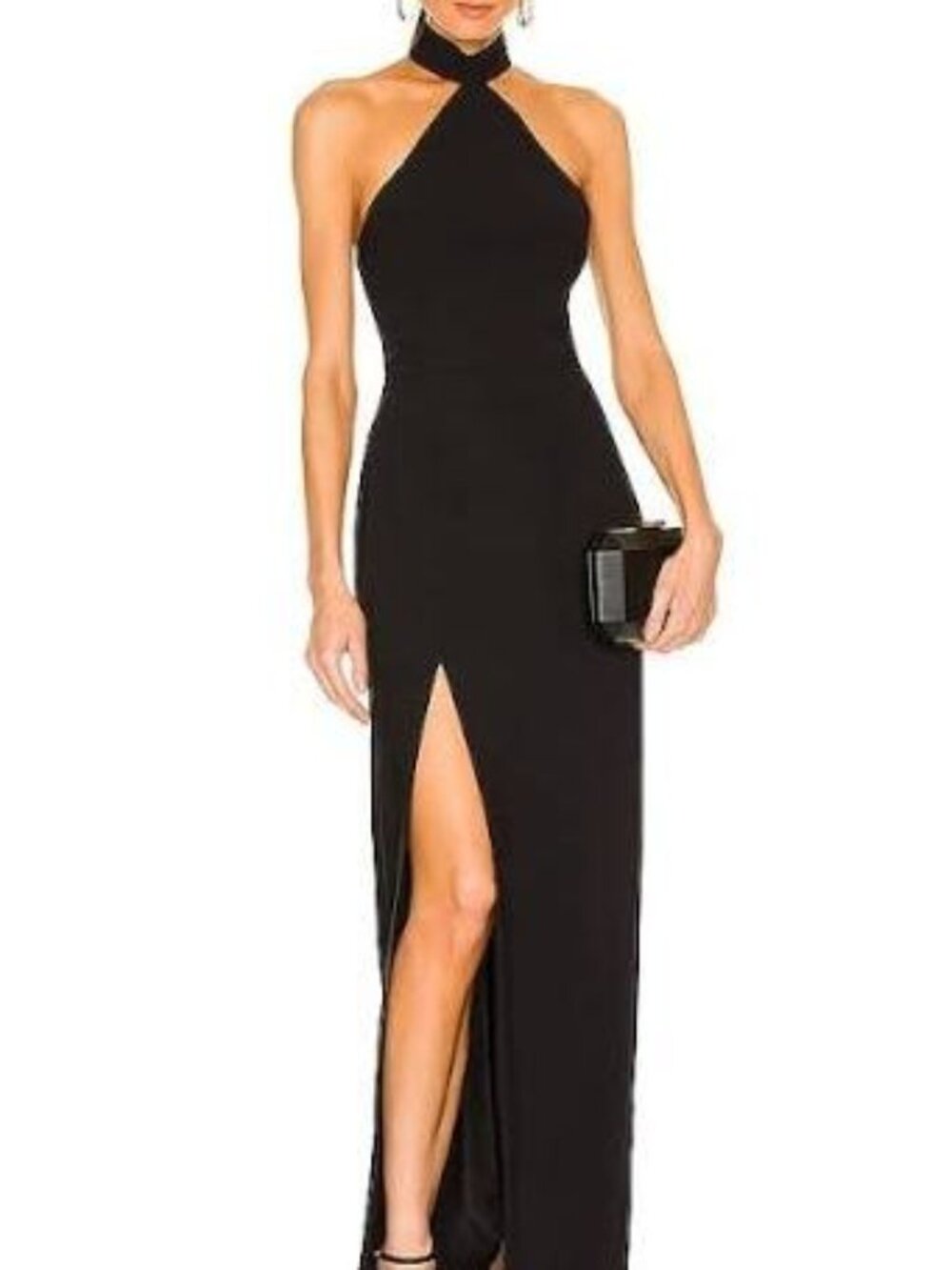 Black Halter Gown